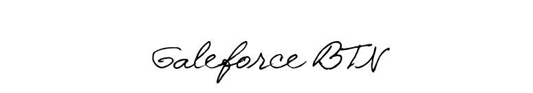 Galeforce BTN font preview