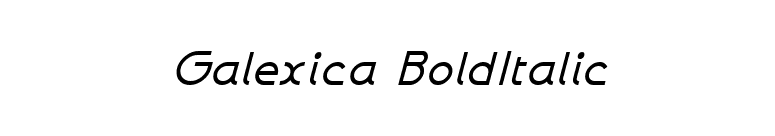 Galexica BoldItalic font preview
