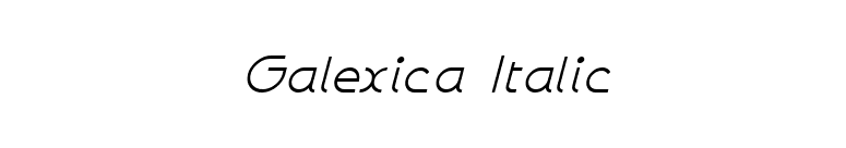 Galexica Italic font preview