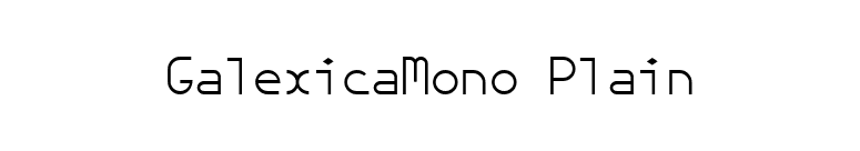 GalexicaMono Plain font preview