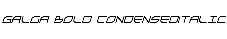 Galga Bold CondensedItalic font preview