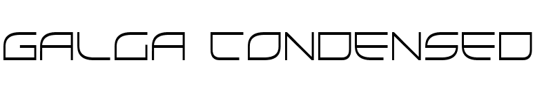 Galga Condensed font preview