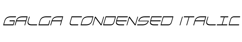 Galga Condensed Italic font preview
