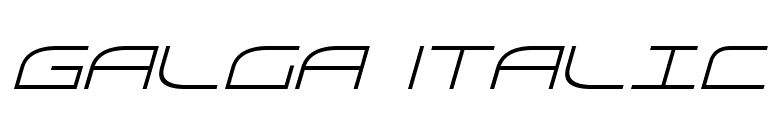Galga Italic font preview