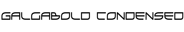 GalgaBold Condensed font preview