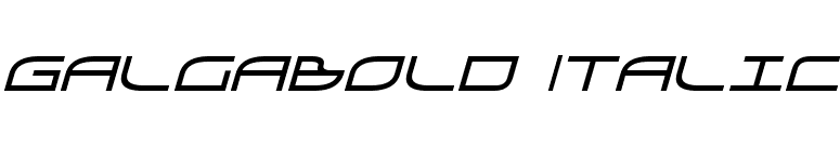 GalgaBold Italic font preview
