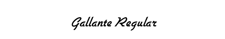 Gallante Regular font preview