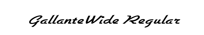 GallanteWide Regular font preview