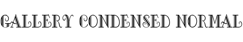 Gallery Condensed Normal font preview
