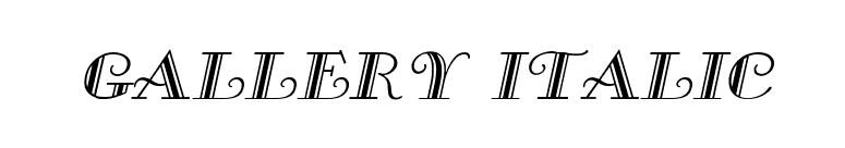 Gallery Italic font preview