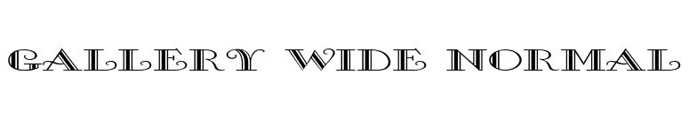 Gallery Wide Normal font preview
