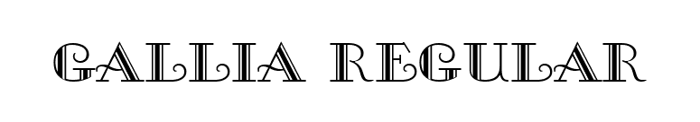 Gallia Regular font preview