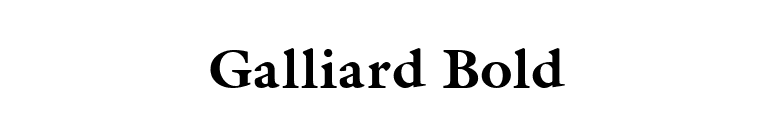 Galliard Bold font preview