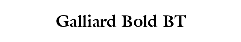 Galliard Bold BT font preview