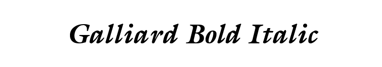 Galliard Bold Italic font preview