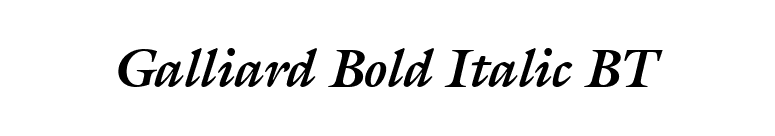 Galliard Bold Italic BT font preview