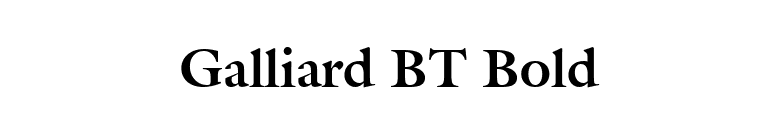 Galliard BT Bold font preview