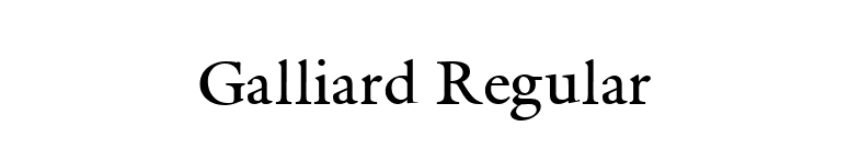 Galliard Regular font preview