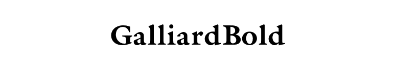 GalliardBold font preview