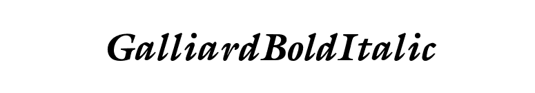 GalliardBoldItalic font preview