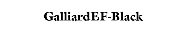 GalliardEF-Black font preview