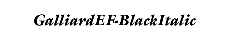 GalliardEF-BlackItalic font preview