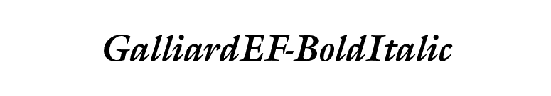 GalliardEF-BoldItalic font preview