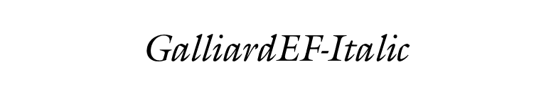 GalliardEF-Italic font preview