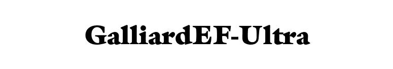 GalliardEF-Ultra font preview