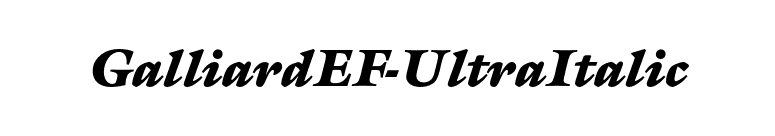 GalliardEF-UltraItalic font preview