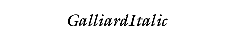 GalliardItalic font preview