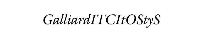 GalliardITCItOStyS font preview