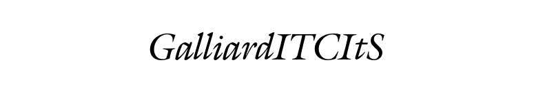 GalliardITCItS font preview