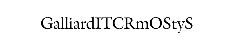 GalliardITCRmOStyS font preview