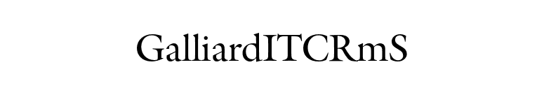 GalliardITCRmS font preview