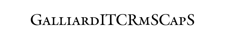 GalliardITCRmSCapS font preview