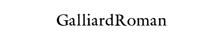 GalliardRoman font preview