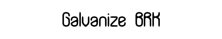 Galvanize BRK font preview