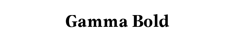 Gamma Bold font preview