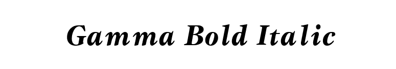 Gamma Bold Italic font preview