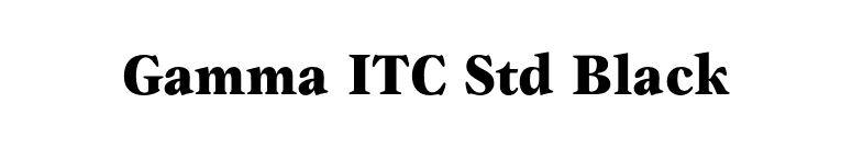 Gamma ITC Std Black font preview