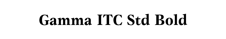 Gamma ITC Std Bold font preview