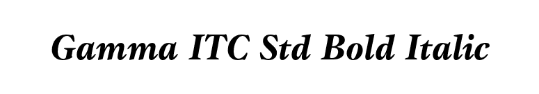 Gamma ITC Std Bold Italic font preview