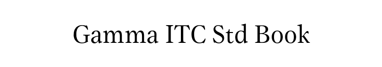 Gamma ITC Std Book font preview