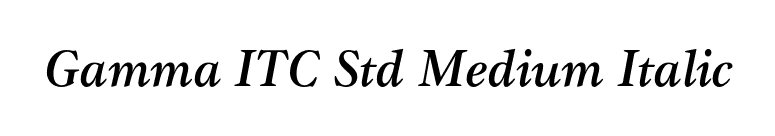 Gamma ITC Std Medium Italic font preview