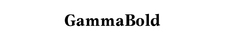 GammaBold font preview