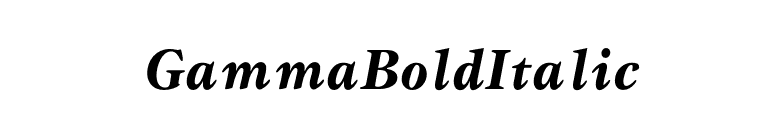 GammaBoldItalic font preview