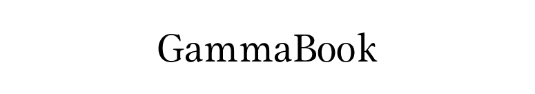 GammaBook font preview