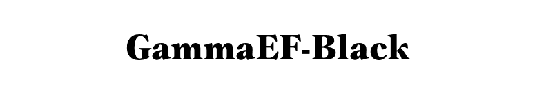 GammaEF-Black font preview