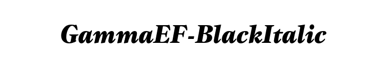 GammaEF-BlackItalic font preview